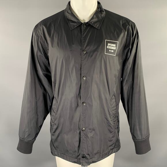 OPENING CEREMONY Size M Black Nylon Windbreaker Jacket